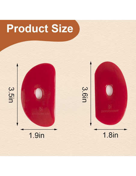 Espátulas de Cerámica DIYOOHOMY - Kit de 2 Herramientas de Silicona
