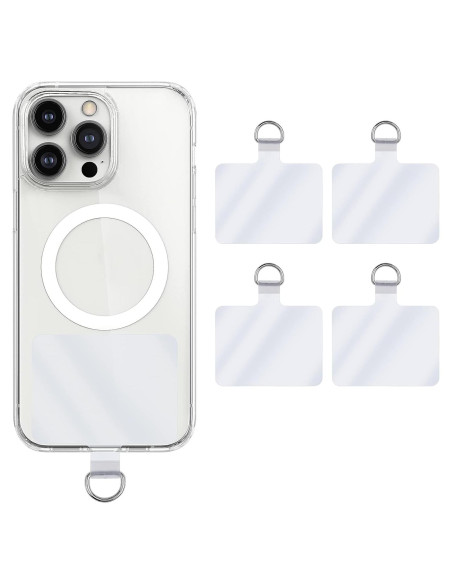 Parches de Lanyard D-Buckle Cobee 4 Pcs PVC Transparente