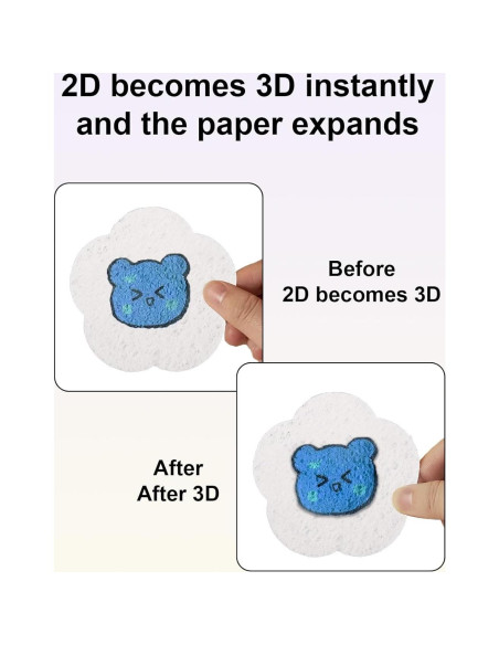 Kit de Pintura 3D Puffy BOXOB con 10 Esponjas y 3 Bolígrafos
