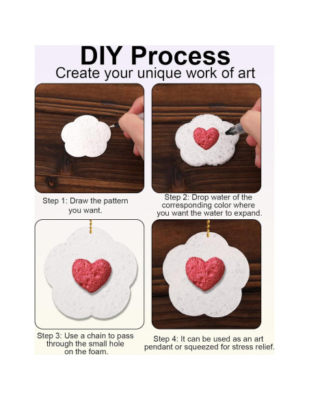 Kit de Pintura 3D Puffy BOXOB con 10 Esponjas y 3 Bolígrafos