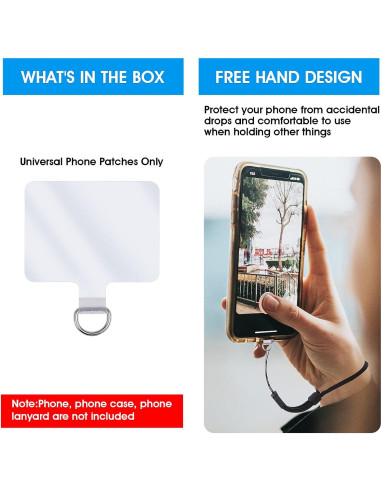 Parches de Lanyard D-Buckle Cobee 4 Pcs PVC Transparente