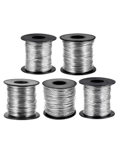 5 Rollos de Alambre de Acero Inoxidable para Joyería 25m