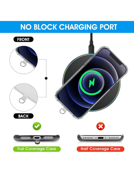 Parches de Lanyard D-Buckle Cobee 4 Pcs PVC Transparente