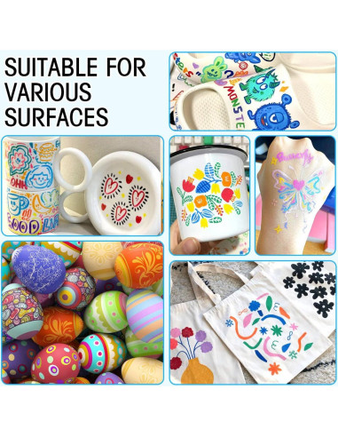 60 Marcadores Acrílicos Amamao Punta Media Multicolor 3mm