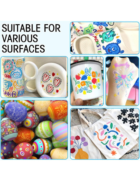 60 Marcadores Acrílicos Amamao Punta Media Multicolor 3mm