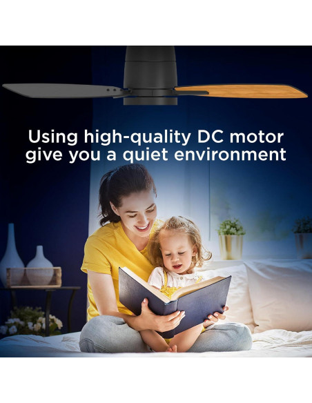 Ventilador de Techo TALOYA S3 106.68 cm con Luz LED y Control Remoto