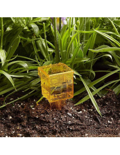 Mini Aspersor Portátil Amarillo y Pluviómetro 2.54cm PurYupearl 2