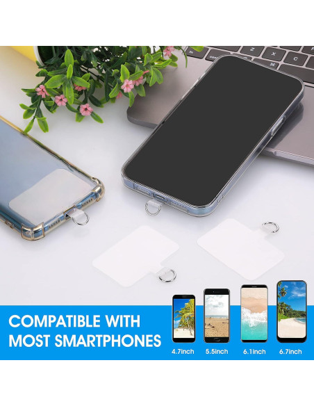 Parches de Lanyard D-Buckle Cobee 4 Pcs PVC Transparente