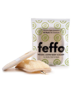 Esponja de Lufa Natural Exfoliadora Feffo - 2 Unidades