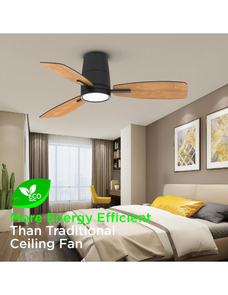 Ventilador de Techo TALOYA S3 106.68 cm con Luz LED y Control Remoto