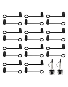 30 Tapas de Válvula de Goma para Botellas de Vino - Xelsluthe