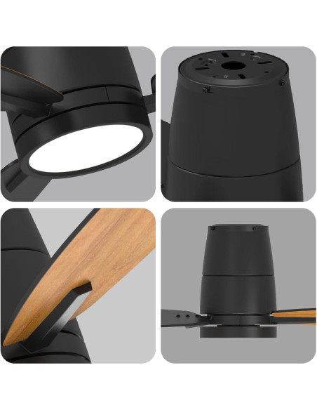 Ventilador de Techo TALOYA S3 106.68 cm con Luz LED y Control Remoto