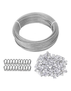 Kit de Cable de Alambre 3mm TooTaci, 30.48m Acero Inoxidable