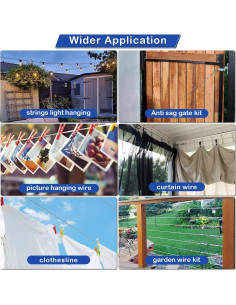 Kit de Cable de Alambre 3mm TooTaci, 30.48m Acero Inoxidable 2