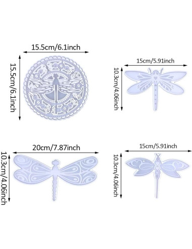 Kit de Moldes de Silicona DeryArcle para Campanas de Viento