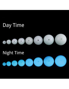 Perlas Luminosa Solar 6mm Azul ACYUNLEI 100 Piezas DIY 2