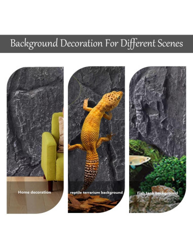 Fondo de Terrario 3D Hamiledyi 43.9x30 cm para Reptiles