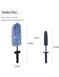 Cepillo Limpiador de Ruedas ZIMISI Microfibra Azul 42.94 cm 2