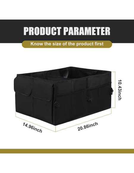 Bolsa de Almacenamiento para Maletero de Coche getfay 560x390x265mm