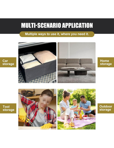 Bolsa de Almacenamiento para Maletero de Coche getfay 560x390x265mm