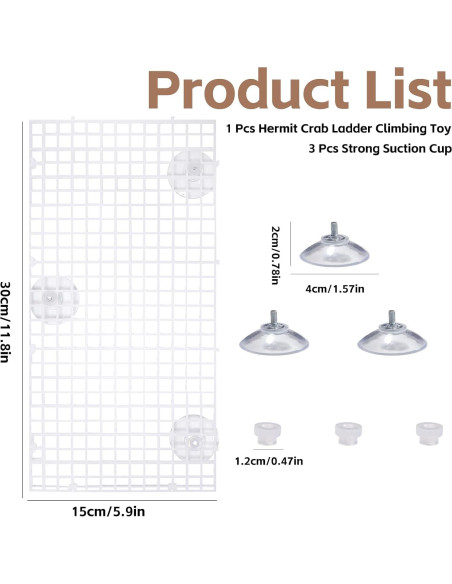 Juguete de Escalada Uotey para Cangrejo Ermitaño 21.6cm