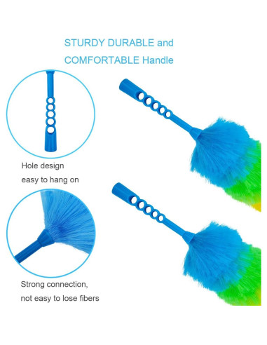 Paquete de 2 Plumeros Estáticos Tockrop 48 cm Lavables y Flexibles