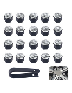 Cubiertas de Tuercas de Rueda MLY 19mm Blancas - 20 Pcs