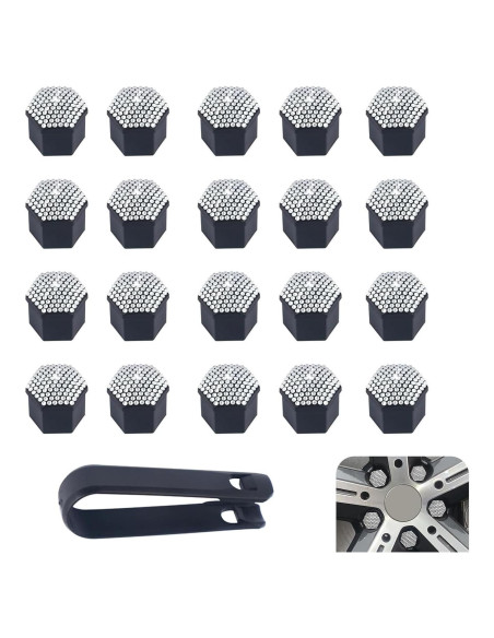 Cubiertas de Tuercas de Rueda MLY 19mm Blancas - 20 Pcs