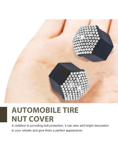 Cubiertas de Tuercas de Rueda MLY 19mm Blancas - 20 Pcs