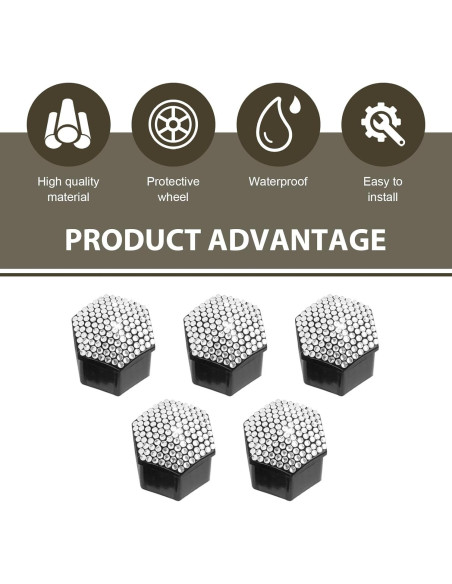 Cubiertas de Tuercas de Rueda MLY 19mm Blancas - 20 Pcs