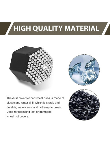 Cubiertas de Tuercas de Rueda MLY 19mm Blancas - 20 Pcs