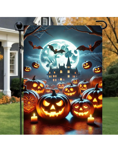 Bandera de Jardín Halloween BlissYard 30x46 cm Doble Cara