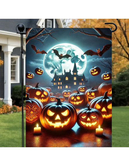 Bandera de Jardín Halloween BlissYard 30x46 cm Doble Cara
