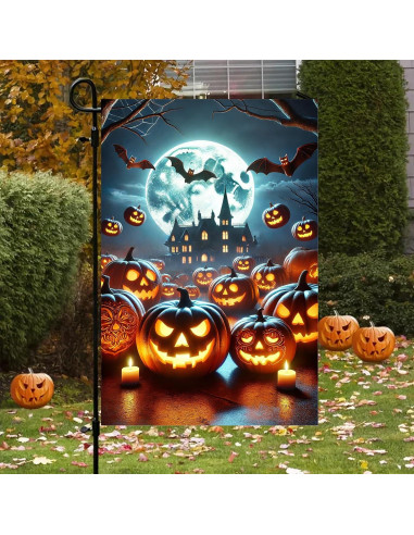 Bandera de Jardín Halloween BlissYard 30x46 cm Doble Cara