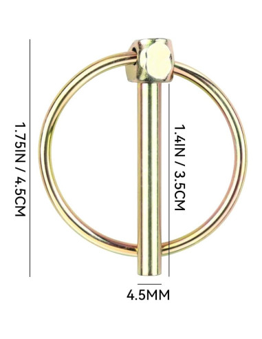 Pasadores de Seguridad Pesados Yuntop 4 Pcs Acero Inoxidable 4.5 mm x 36 mm