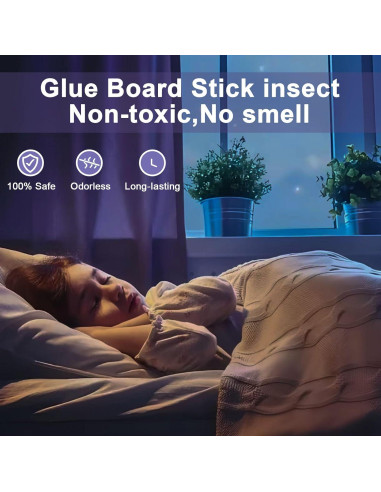 Trampa de Insectos de Luz Azul BAIMNOCM 4 Dispositivos + 8 Recargas