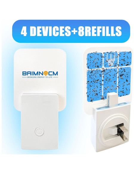 Trampa de Insectos de Luz Azul BAIMNOCM 4 Dispositivos + 8 Recargas
