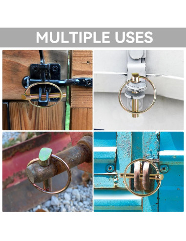 Pasadores de Seguridad Pesados Yuntop 4 Pcs Acero Inoxidable 4.5 mm x 36 mm