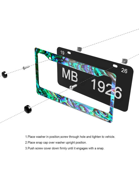 Marco de Placa de Licencia Acero Inoxidable Invincibleframe 30.99x16cm