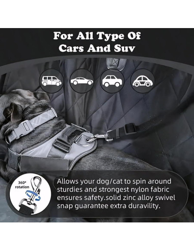 Cinturón de Seguridad para Perros Rojo - Correa Ajustable