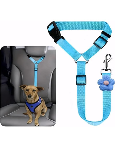 Cinturón de Seguridad para Perros Rojo - Correa Ajustable