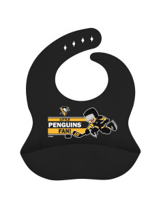 Babero de Silicona Unisex Baby Fanatic Pittsburgh Penguins 30x25cm