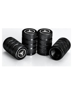 Tapas de Válvula de Neumático JSMAX 4 Piezas Universal Negro