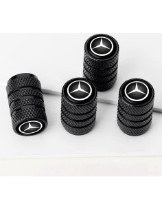 Tapas de Válvula de Neumático JSMAX 4 Piezas Universal Negro 2