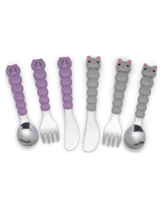 Juego de cubiertos para niños Melii 6 piezas Acero Inoxidable