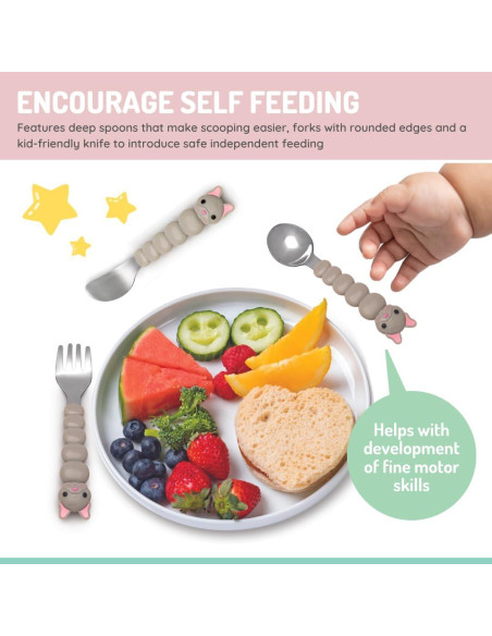 Juego de cubiertos para niños Melii 6 piezas Acero Inoxidable