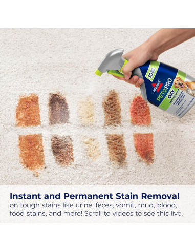 Bissell PET PRO OXY Destruidor de Manchas 650 ml - 2 Paquetes