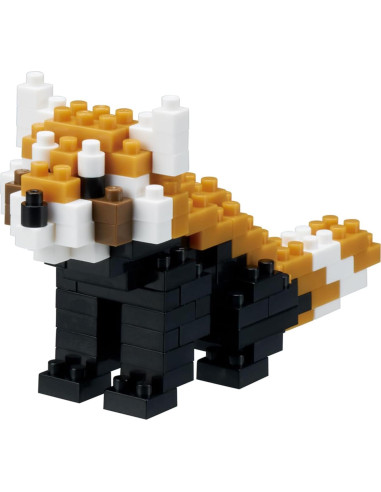 Nanoblock Panda Rojo - Kit de Construcción 128 Piezas