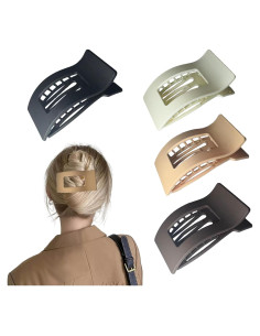 Pinzas Planas para Cabello Genérico - 4 Piezas Antideslizantes