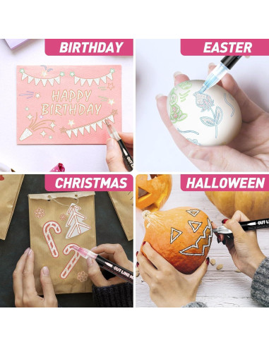 Marcadores Brillantes GLOPUS 12 Unidades para Manualidades